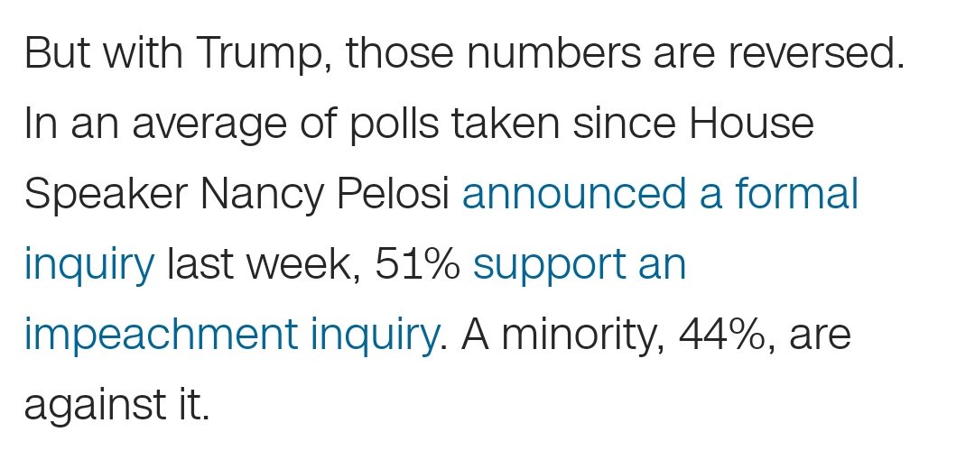 Akingrobert8's tweet photo. @CNN @SethAbramson @ForecasterEnten No.  A majority support the inquiry and a plurality support removal from office.  

It's in your article and headlines are important. 

Majority >50%

Plurality <50% but the highest polling option https://t.co/pZC0Vjdx0d