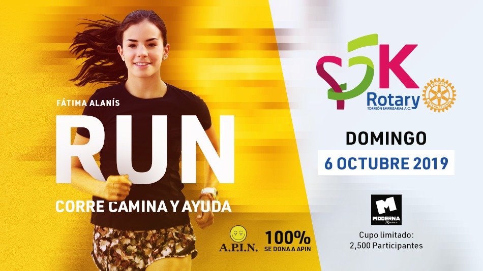 apintorreon's tweet photo. #5KAPIN2019 y #ClubRotarioTorreonEmpresarial,
#Domingo06deOctubre 8 Am
Bosque Venustiano Carranza #Donativo250pesos. #BoletosenAPIN #ZapateriasModernaconVale #CAR871 #YAYO #UAL
Aun hay inscripciones Llama ya Teléfono 8717302748
#Donativo250pesos
#RecibosDeducible https://t.co/p073YDysXG