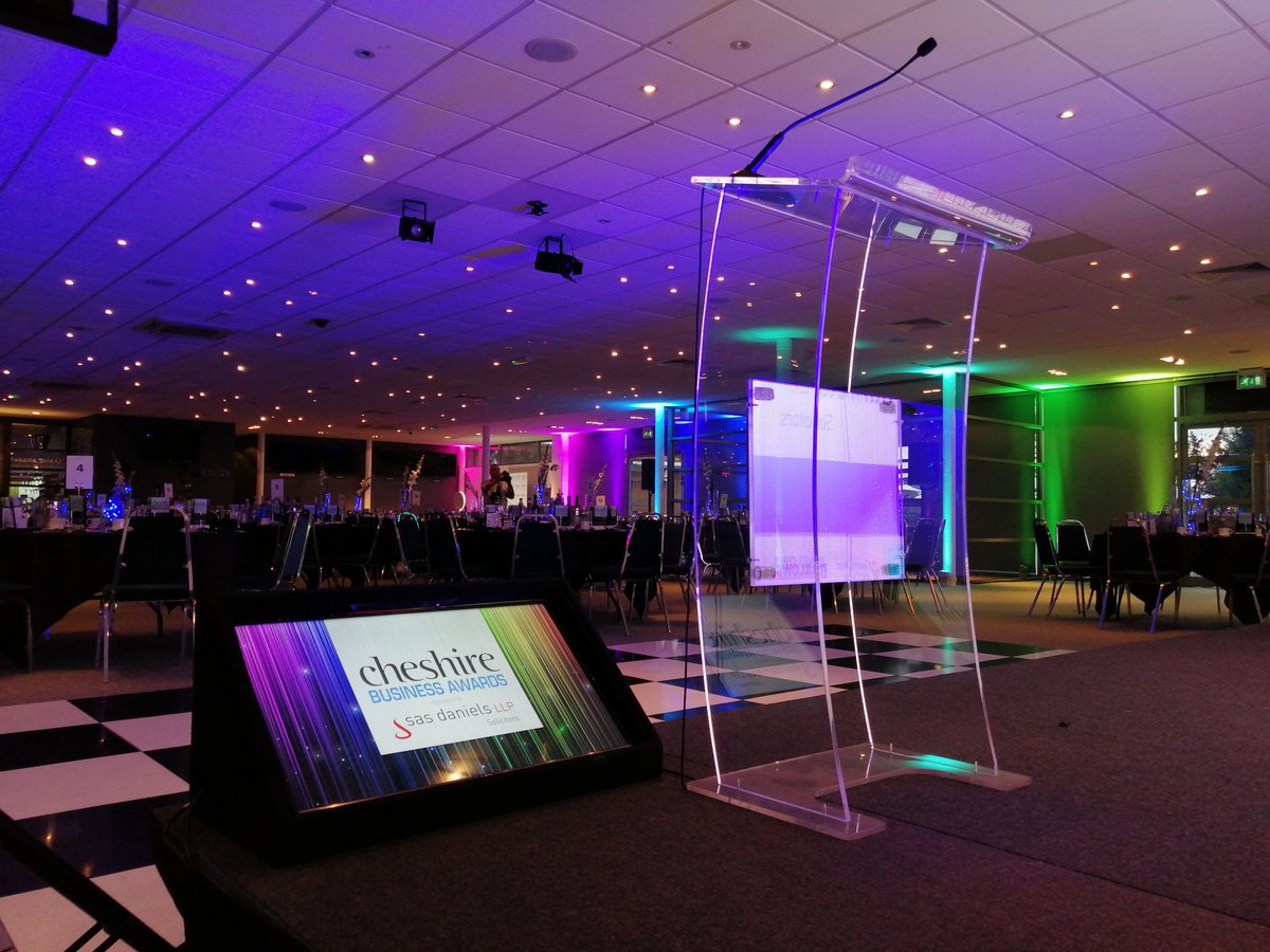 All set for tonight's awards, good luck to all the nominees! <a href="/CheshireAwards/">#CBA2021</a> #cba19