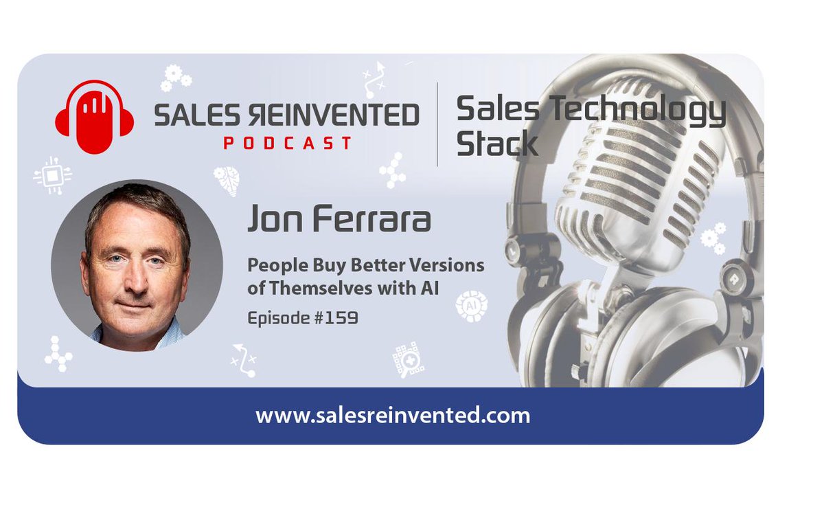 salesreinvented's tweet photo. https://t.co/ey5oMEDNqe Yet another amazing episode from our Sales Technology Stack Series with the one and only Jon Ferrara. Find out why People Buy Better Versions of Themselves with AI #salestechnologystack #salesreinvented #sales @Jon_Ferrara https://t.co/tJqaKiu1z2