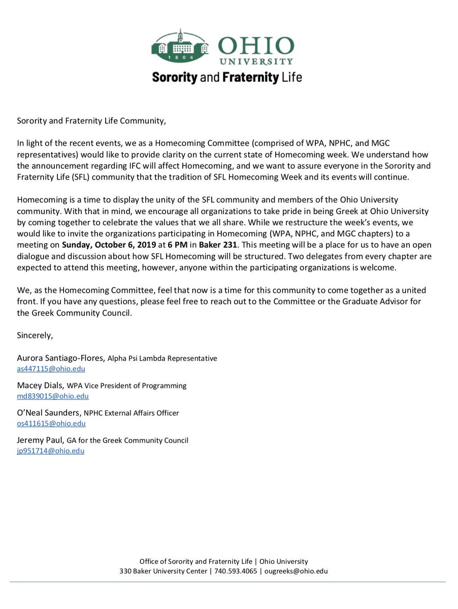 Ohio University GCC tweet media