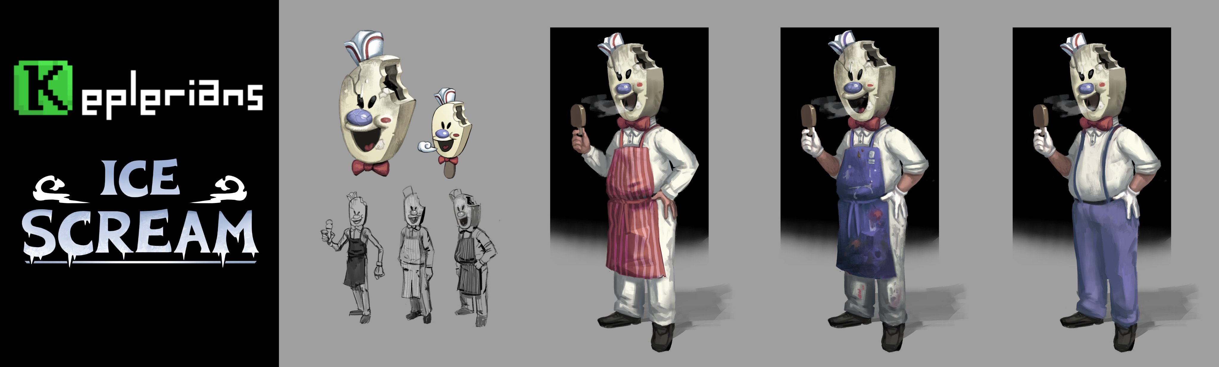Мороженщик салливан. Ice Scream 4 персонажи. Игра Ice Cream Horror. Персонажи игры мороженщик.