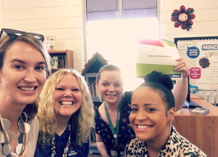 MsMcKinney23's tweet photo. Loved exploring Classroom Ready Collections in Follett and learning new ways to help our teachers this morning!! @MyFollettRep @JanaJordanGSCS @AnissaLAndrews #MediaSpecialistsMakeEverythingBetter #GSCSStepRightUp #LearninGriffin #GSCSPL #OrrsExcellence #BeMRE #ExpectMoore https://t.co/vlNHGqJ9df
