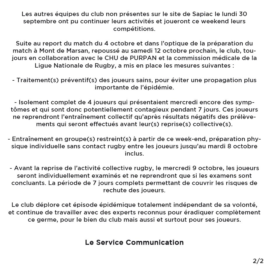 [Communiqué de presse]