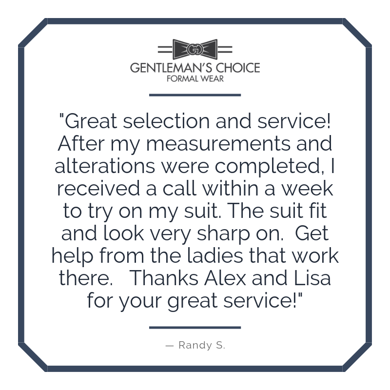 GentsChoiceTux's tweet photo. Randy, Thank you for the kind words. We're so happy to help make the wedding a success! #testimonial #wedding https://t.co/0uOhdZOi99