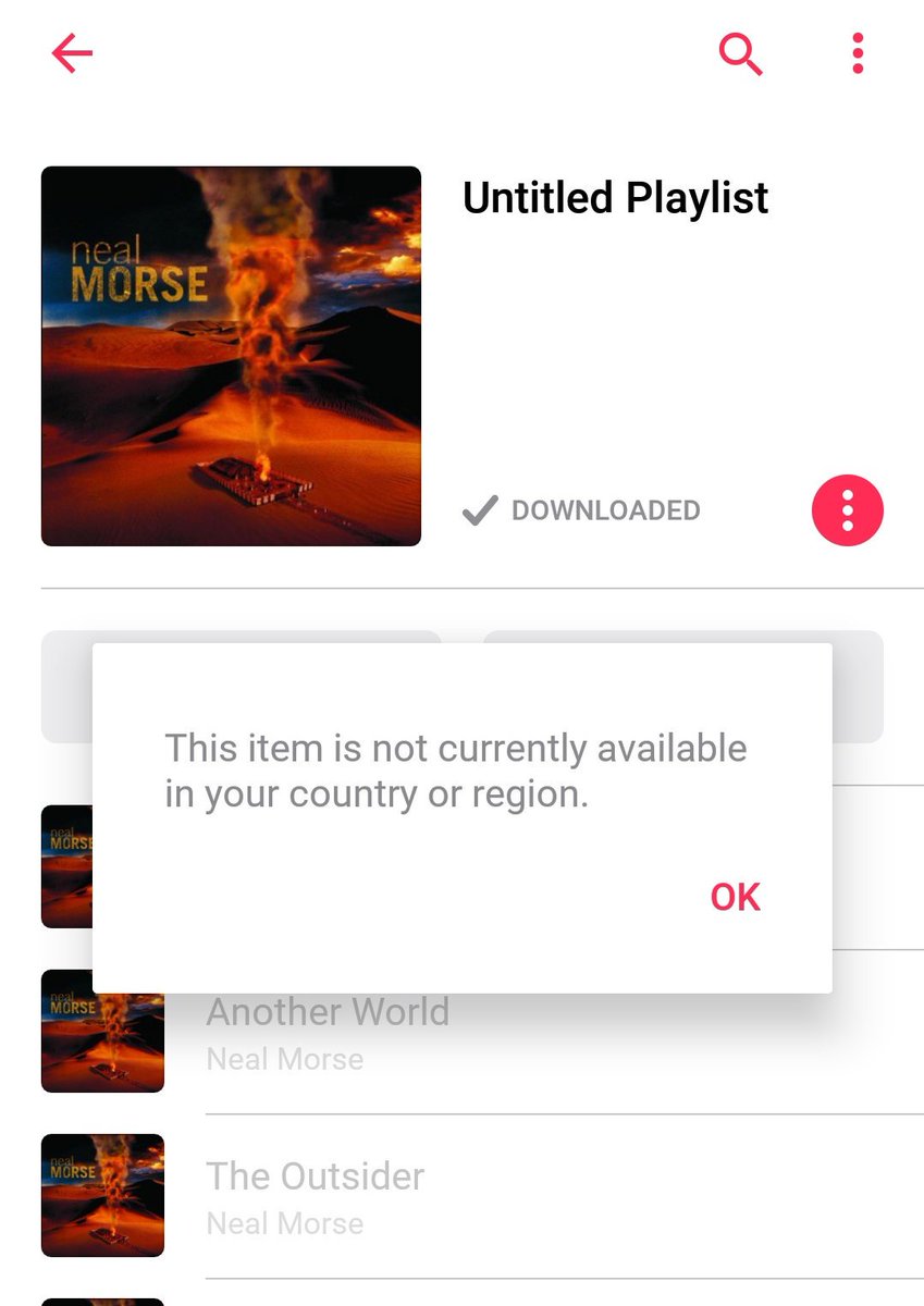 ojasild's tweet photo. It's sad that several months ago apple music denies me the possibility to listening to @nealmorse how it can be solved? I live in Colombia. https://t.co/LxZLdAFrF8