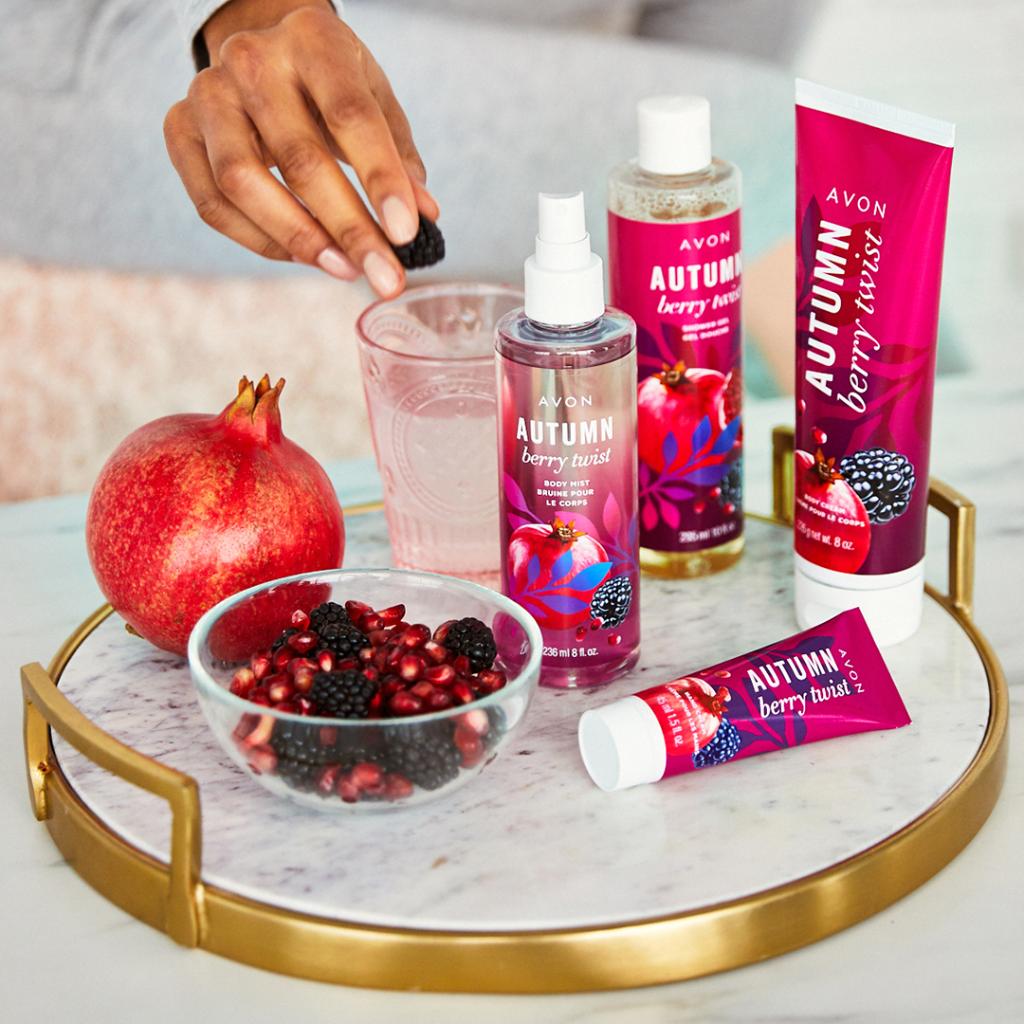 AvonInsider's tweet photo. You loved the Autumn Harvest Berry Twist Collection so much last year, that we decided to bring this limited-edition scent back for fall. Talk about cream of the crop! https://t.co/R0BNsvVGEl
