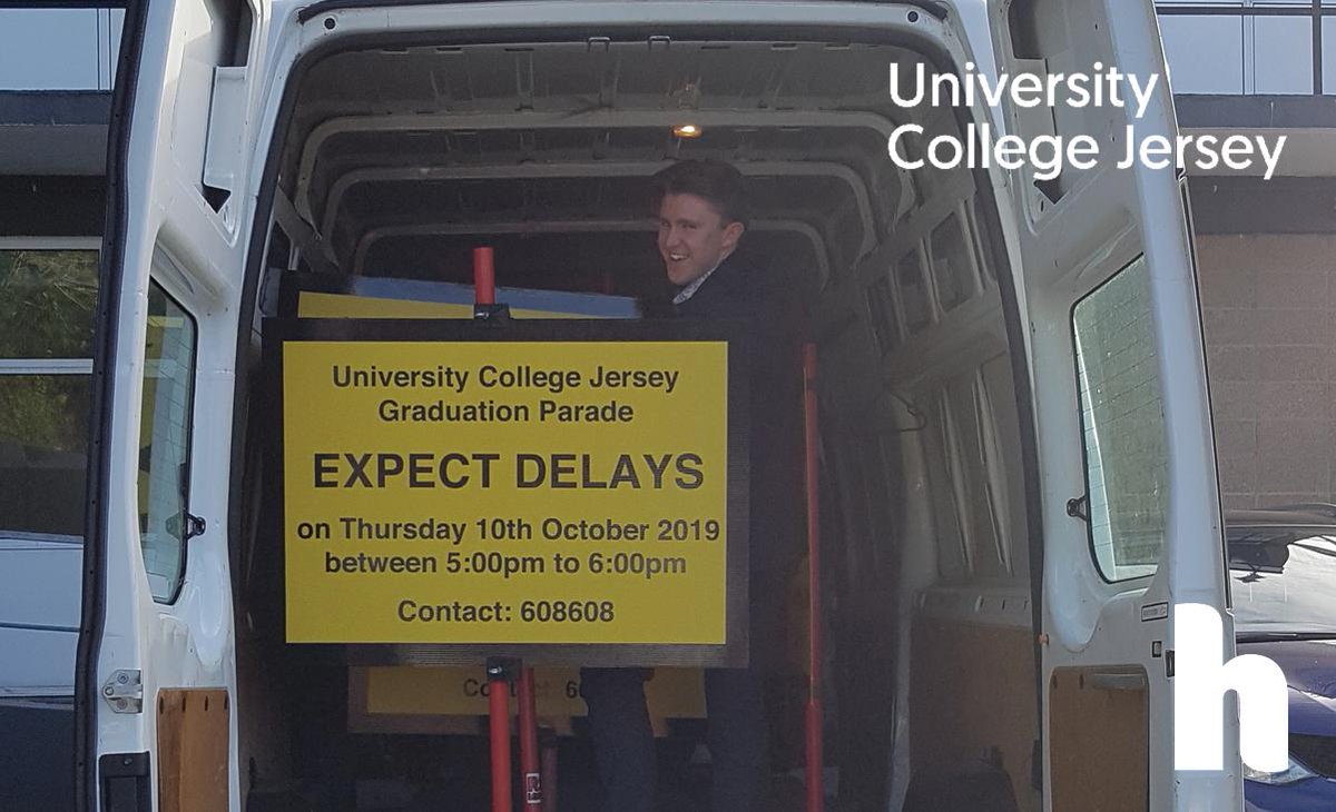 Highlands_JSY's tweet photo. Preparations for the #UCJ Graduation Ceremony and Parade are well under way! 

Remember that the event is open to the public and we would love you to celebrate with us!

@MasonBreeseCI @GrandJersey @JerOperaHouse https://t.co/prKiW09jkl