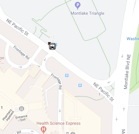 sumitsumit's tweet photo. @oba_pugetsound Hi folks - it appears the southbound/eastbound stop at NE Pacific &amp; Montlake  Blvd NE is suddenly missing - did something happen? https://t.co/mqYFQwFT2u