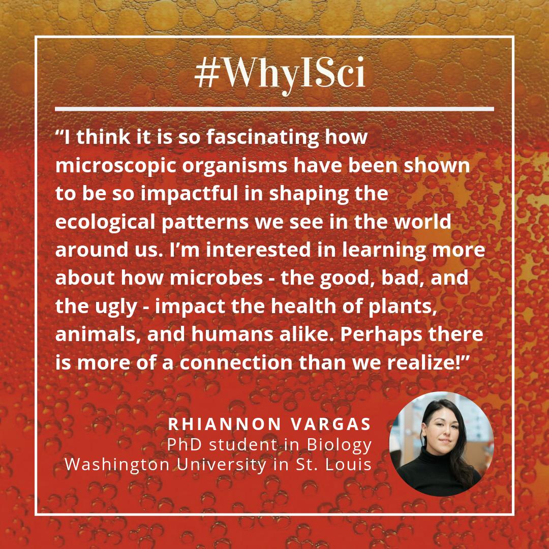 Science Distilled STL (@scidistilledstl) on Twitter photo Get to the root of plant stress with <a href="/VargasRhiannon/">Rhiannon Vargas</a> at our next event on October 14th, a week from this Monday!
Come hear her talk, "Plants can be stressed too: The importance of root microbes in a diverse and changing world."
Until then, you can check out her #WhyISci! Get to the root of plant stress with <a href="/VargasRhiannon/">Rhiannon Vargas</a> at our next event on October 14th, a week from this Monday!
Come hear her talk, "Plants can be stressed too: The importance of root microbes in a diverse and changing world."
Until then, you can check out her #WhyISci!