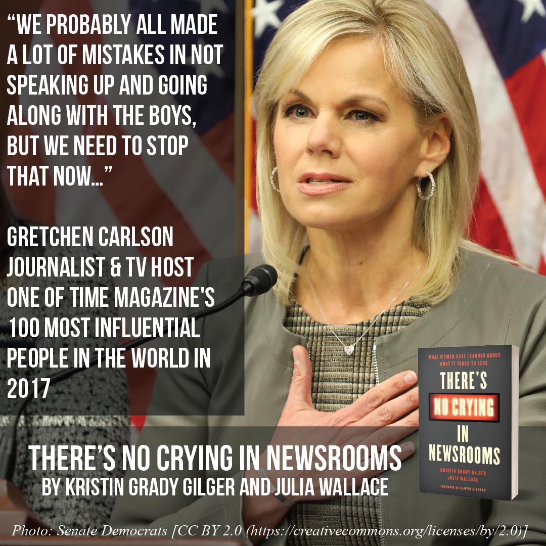 “Collecting the stories of women who have spent the last four decades in media, There's No Crying in Newsrooms is an essential read for any aspiring journalist or reporter.” ~ <a href="/bustle/">Bustle</a>. 
There’s No Crying in Newsrooms, by Kristin Gilger &amp; Julia Wallace: amzn.to/2WHNP13