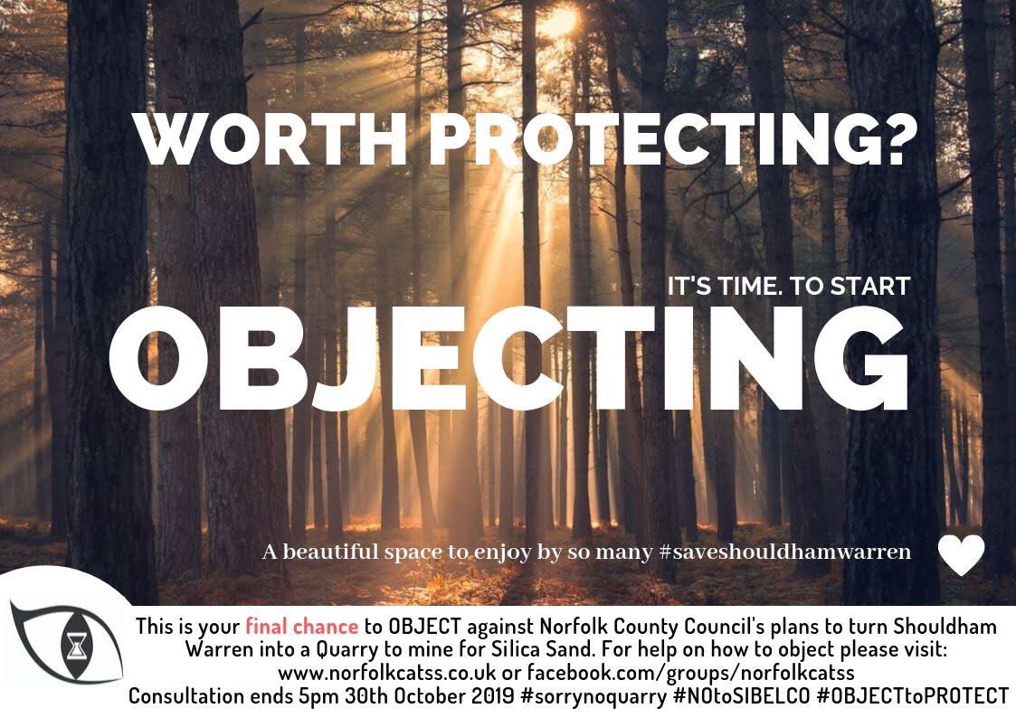 norfolkCATSS's tweet photo. @NorfolkCC @NorfolkTrails @visitnorfolk And let’s all ‘Object to Protect’ one of #westnorfolks most precious #woodlands loved by #walkers, #cyclists & so many more. #saveshouldhamwarren #sorrynoquarry #NCCBeautyNOTquarry #NatureNOW https://t.co/DhIzGxjtxS