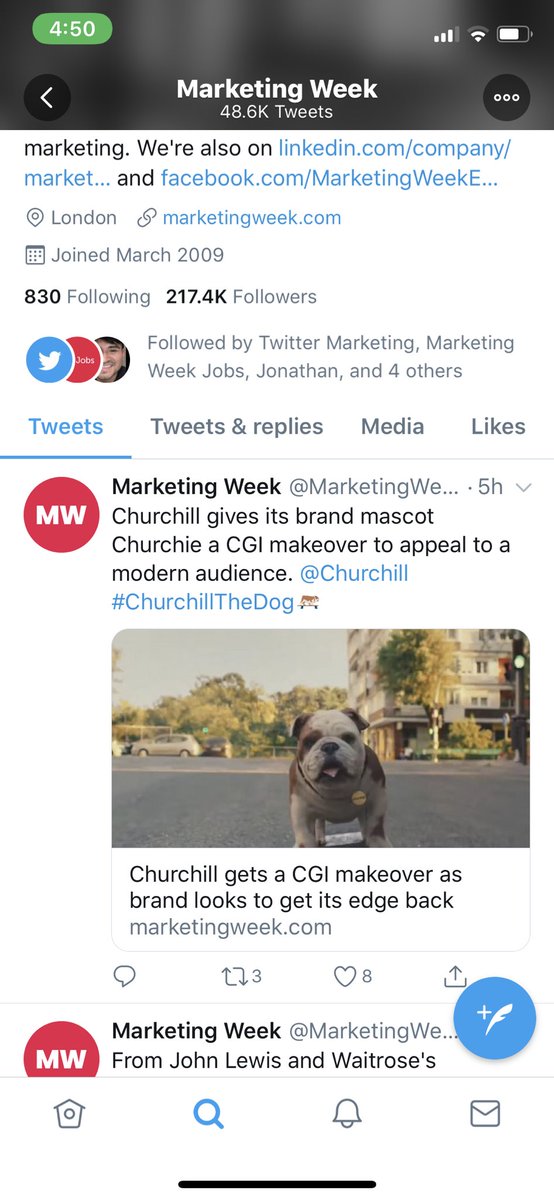himanitak1's tweet photo. Churchill as a brand ambassador I think it’s a nice idea @MarketingWeekEd #ChurchillTheDog #marketingweeked https://t.co/fUCe2JTL8u