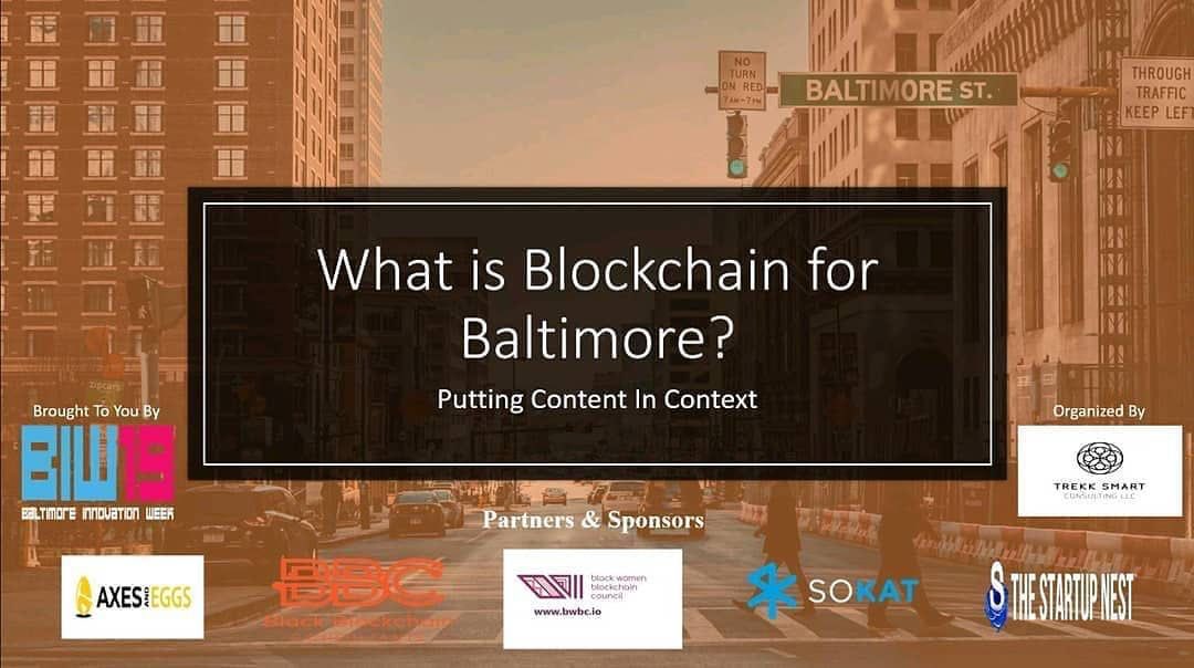 #Repost @trekkencryptos⠀
• • • • • •⠀
It's right around the corner. 

What is #Blockchain for #Baltimore: Putting Content In Context⠀
⠀
Oct 5th, 2019 <a href="/1000/">1k</a> AM⠀
<a href="/TheStartupNest/">The Startup Nest</a> 
Come, Ask Questions, &amp; Learn⠀
⠀
#TechTalk #BIW219 #panelists #pigtown #shiftingtheculture