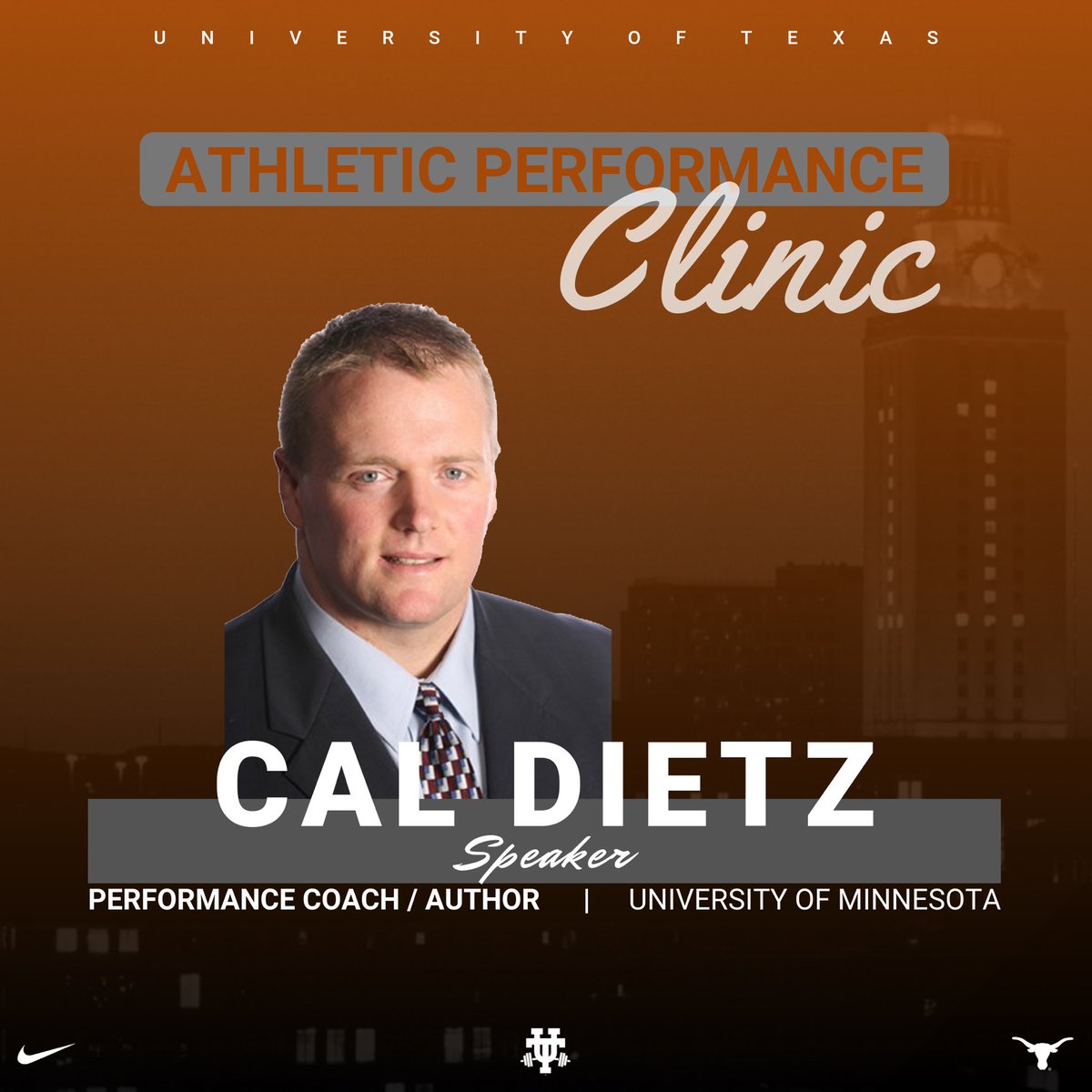 We’re excited to host <a href="/Caldietz/">Cal Dietz</a> at our performance clinic on 1/18. Cal serves as the Associate Director of Athletic Performance at the University of Minnesota. He has authored many books, most notably, Triphasic Training, &amp; continues to be an innovator in sport performance today.