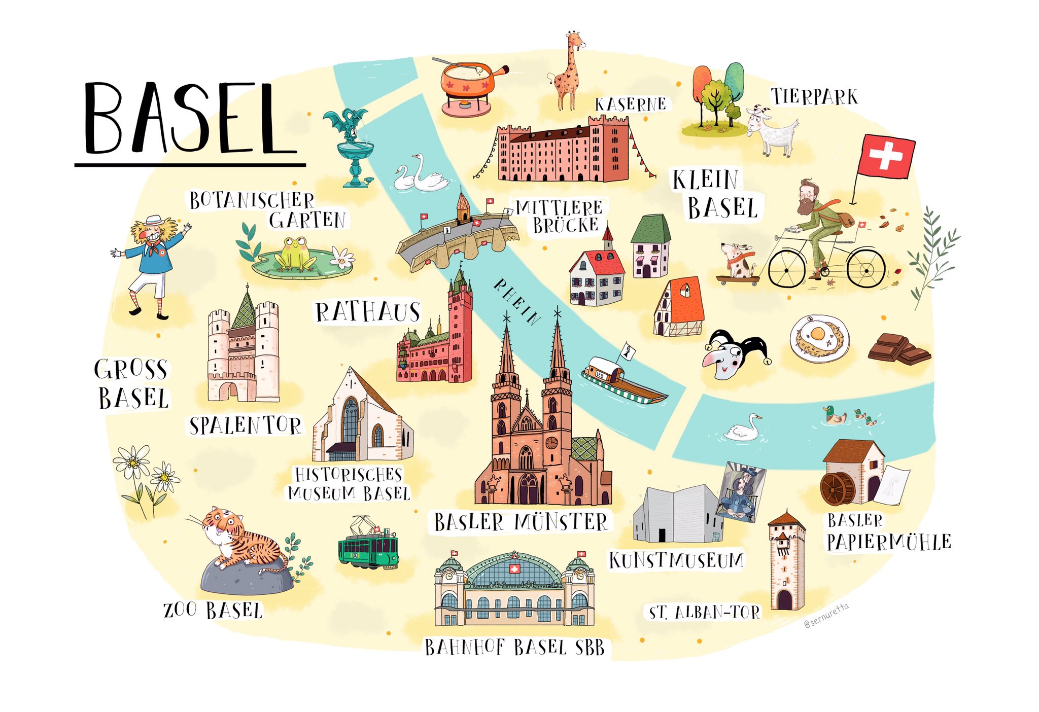 Basel Tourist Map