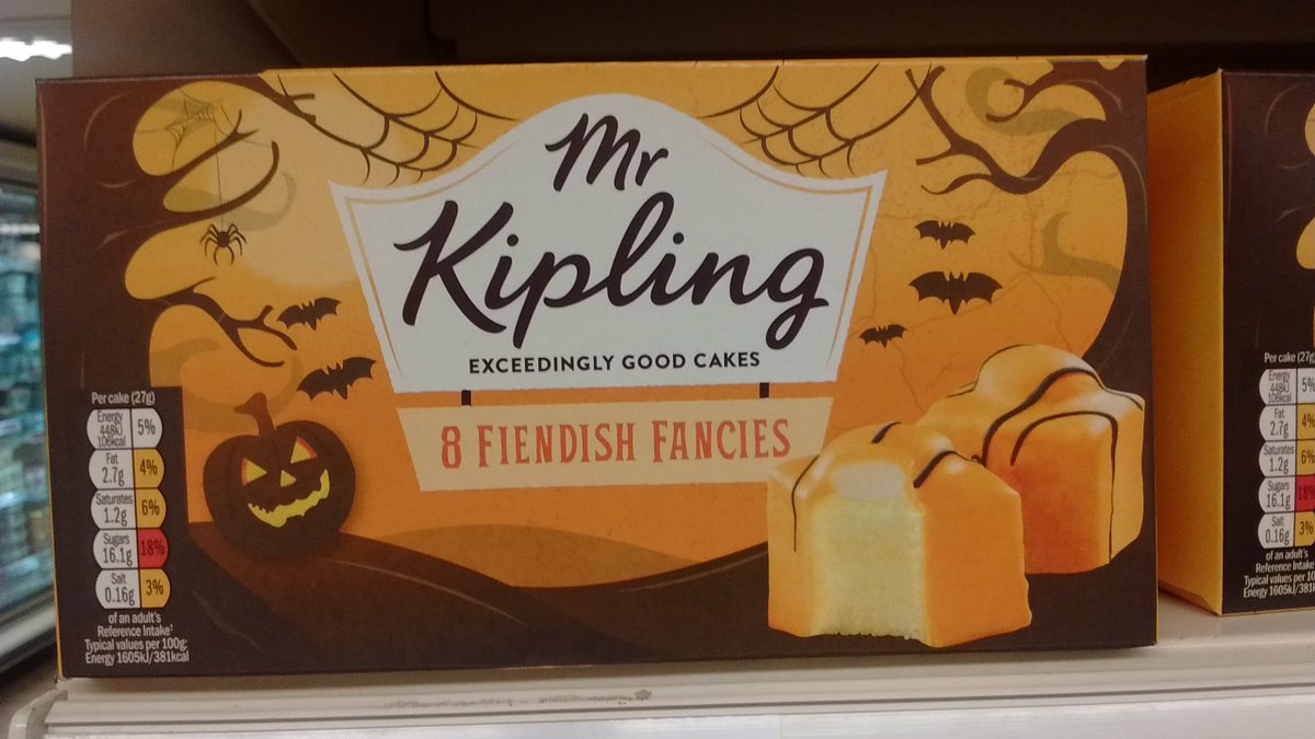 Amritvir's tweet photo. Went to @sainsburys #merrylandcookies #bisuitselectiontin and Halloween @mrkiplingcakes #fiendishfancies
#christmasgifts #christmastoys #candles #biscuittin #bisuits @MarylandCookie #santaclause #fatherchristmas #frenchfancies
@UKChristmasTV @Christmas_UK @underxmastree https://t.co/QPY0JkZU6u