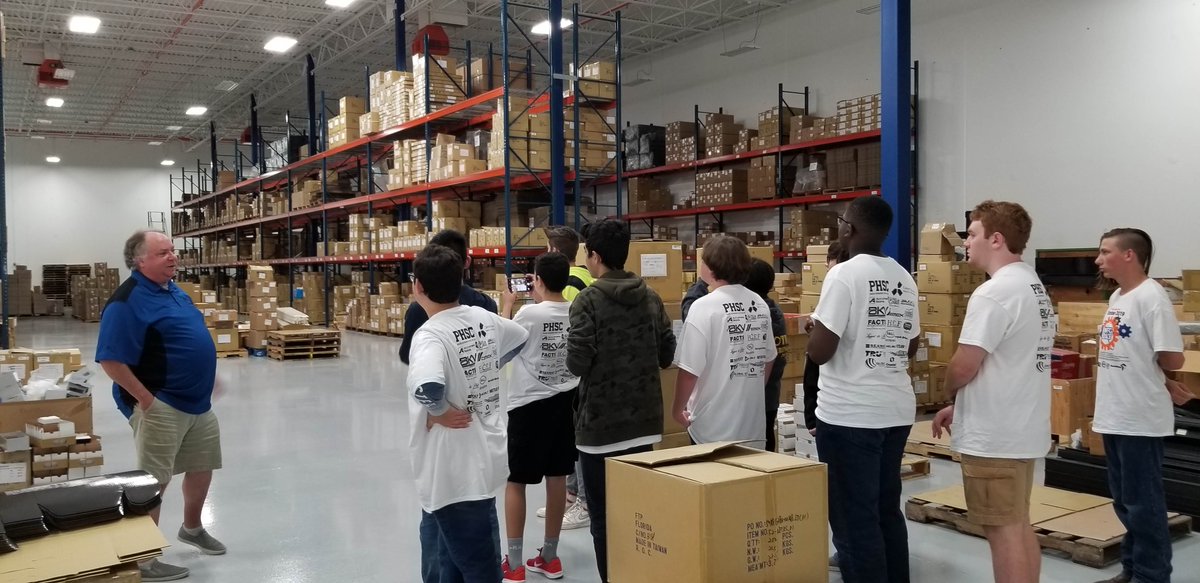 coyotecareerlab's tweet photo. Celebrating Manufacturing Day at FACTS Engineering with Mr. Baker and his awesome engineering students! We toured the facility and learned about automation, circuit board design, and manufacturing and testing PLCs. Thank you FACTS Engineering and #MFD19 Sponsors @TheCoyoteWay https://t.co/GHhwCDc4HU