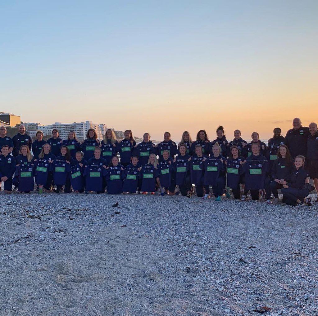 rach_malcolm's tweet photo. Words will never do tonight justice, however having a surprise shirt presentation on a beach in Cape Town, lead by my parents, really is a moment I will never ever forget! 

A massive honour to lead out this incredible group of girls tomorrow, time to go to work!! https://t.co/MijscR2XyU