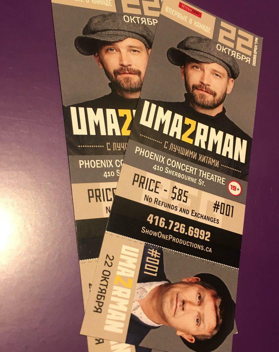 TopArtNews's tweet photo. 🎫 #FunFri in #Toronto:
🎤 Got 2 #UMA2RMAN Band tix 🎶 https://t.co/9k9tW3aiWu