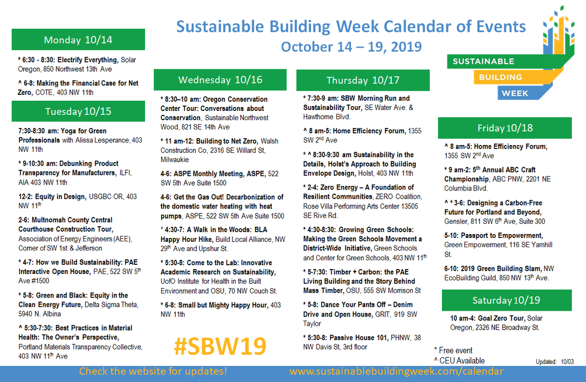 Portland's design community is so awesome! SBW has 30 events now! The calendar is being updated every day so check the website for more information #SBW19 #portlandarchitecture #Portland #portlandevents
