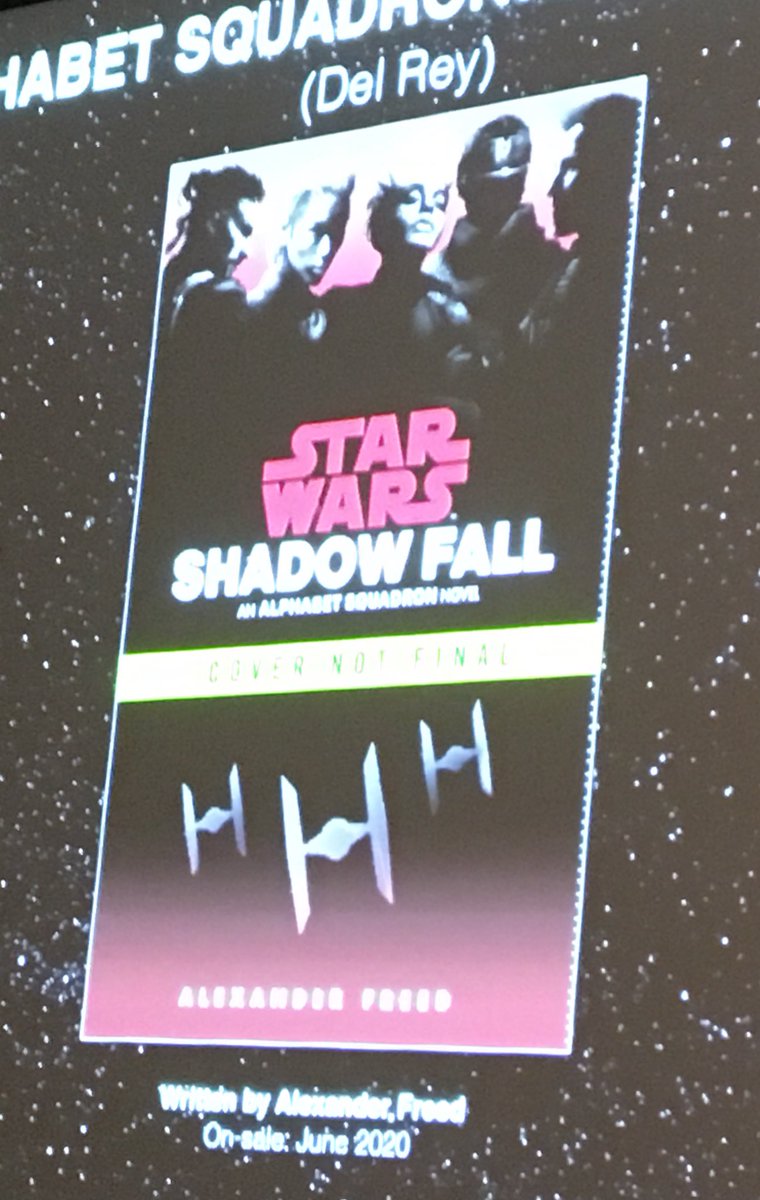 SteveDunk5's tweet photo. Temporary cover for me the next Aplhabet Squadron, “Shadow Fall” #NYCC #SWBook @DisneyBooks @DelReyStarWars #StarWars @AlexanderMFreed https://t.co/1qog0f43Jo