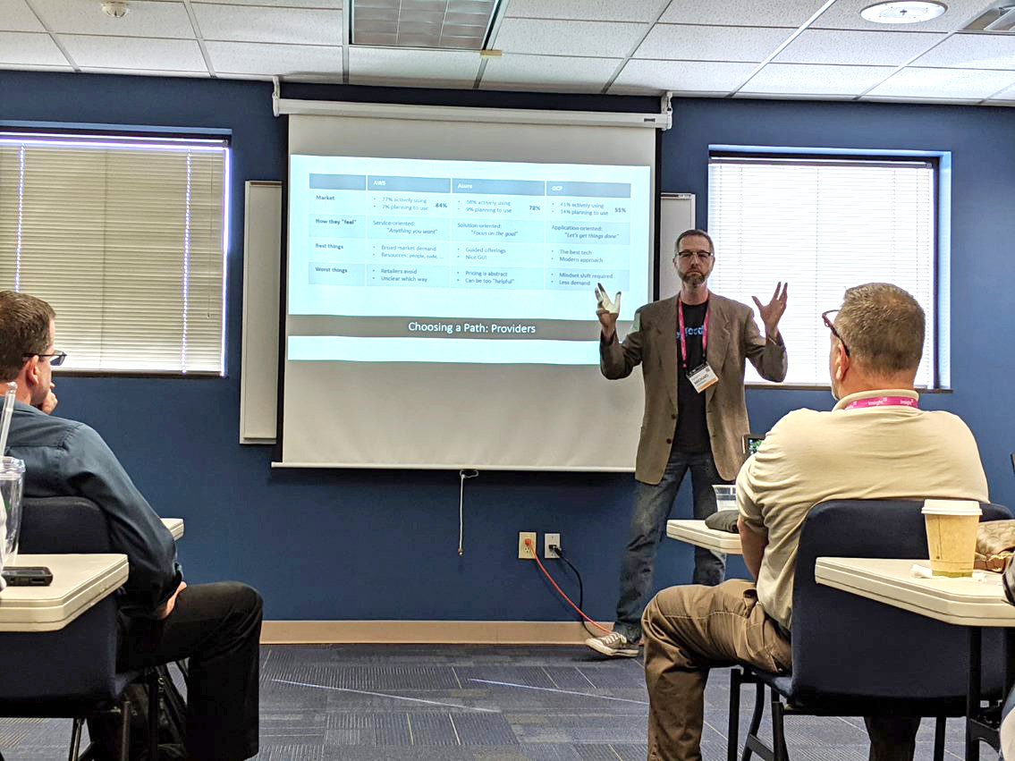 The g2o team was back at it again this week at <a href="/DogFoodCon/">DogFoodCon</a>, a two-day professional development event for technologists. Mike Sandman’s session on the cloud was an eye-opener and Lasana Milton Jr. and Manish Kumar shared how to make chatbots personalized and engaging.

#DogFoodCon