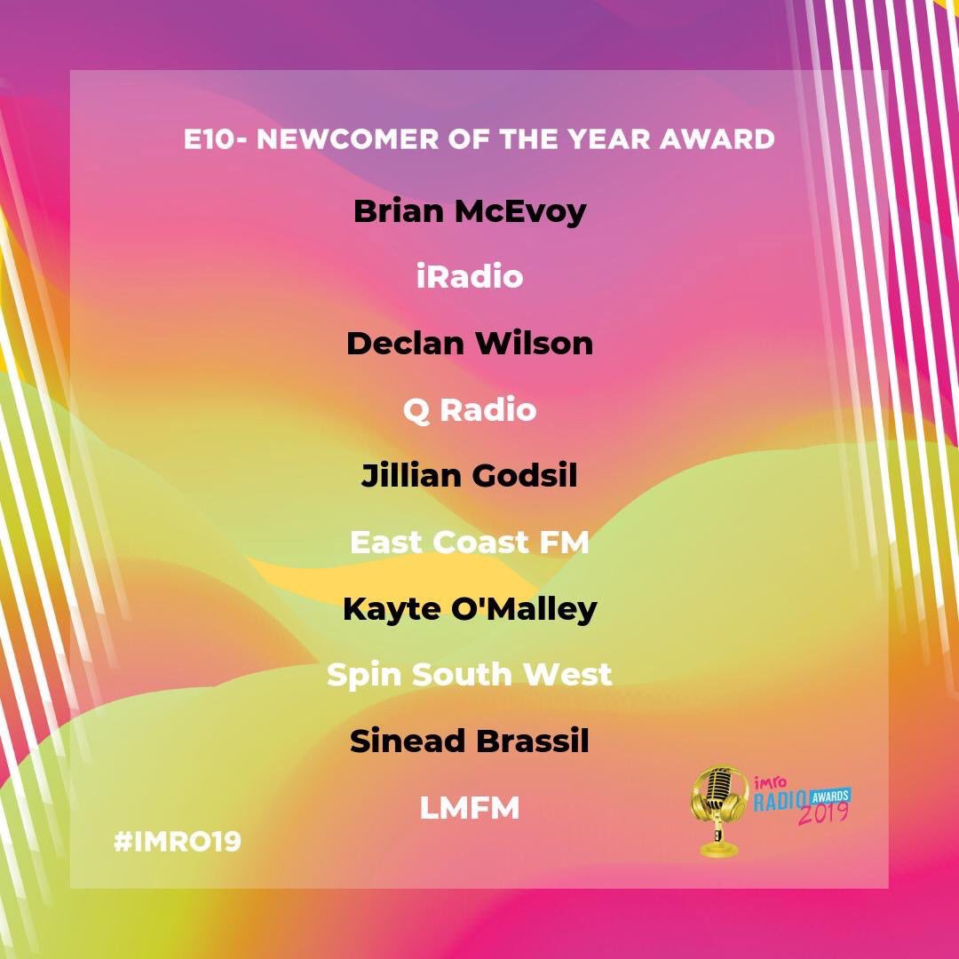 QRadioOfficial's tweet photo. Best of luck to @radiodecky who’s up for an award tonight 🎉🏆
He's been nominated for ’BEST NEWCOMER' at the @imroradioawards
The #IMROAwards recognise the best in radio broadcasting across Ireland📻 #goqradio #imro19 https://t.co/BwX83FMOuP
