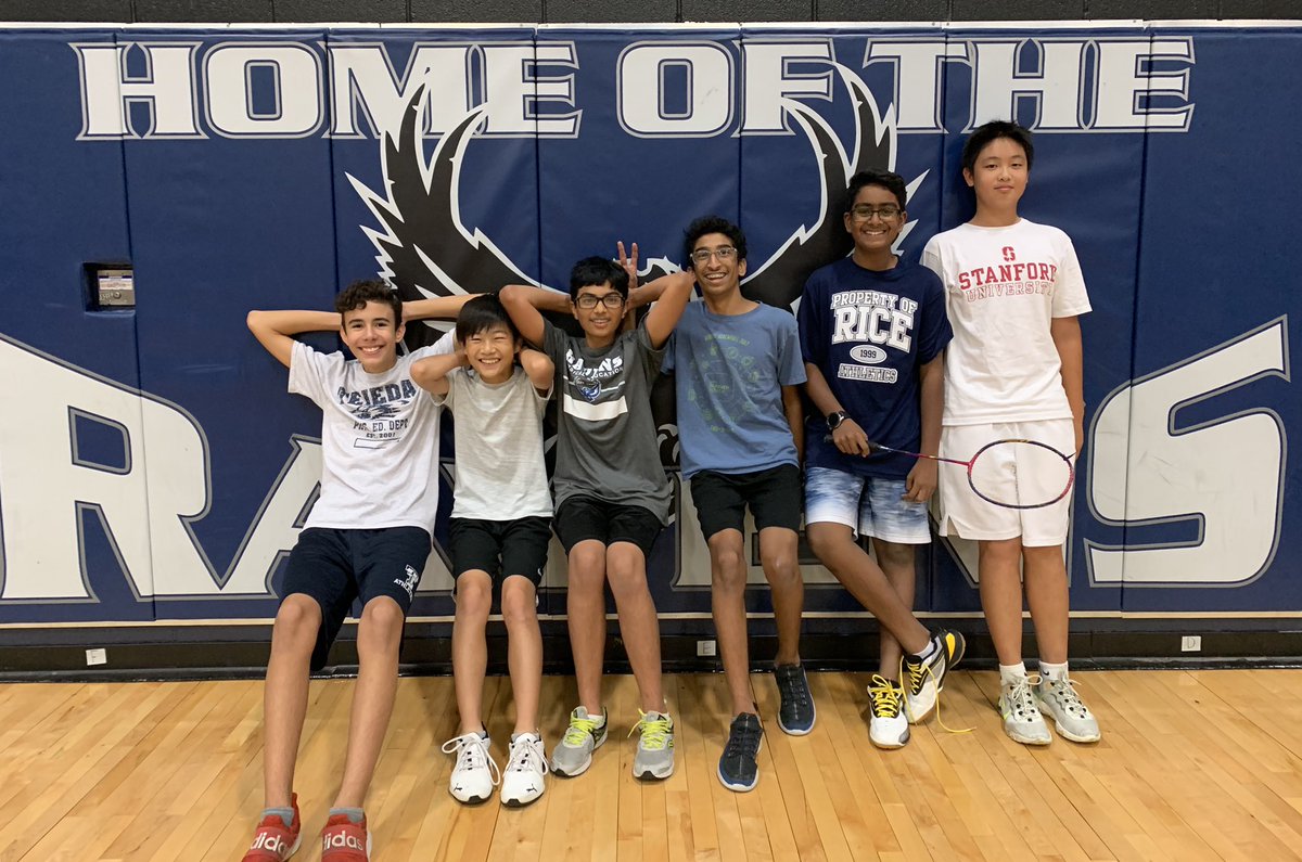 coach_liu's tweet photo. Congratulations to our “Badminton Boys” for winning the 5th period championship! #PISDPE #RicePE #RiceRavens #BadmintonTournament https://t.co/2Y1DAkwSq9