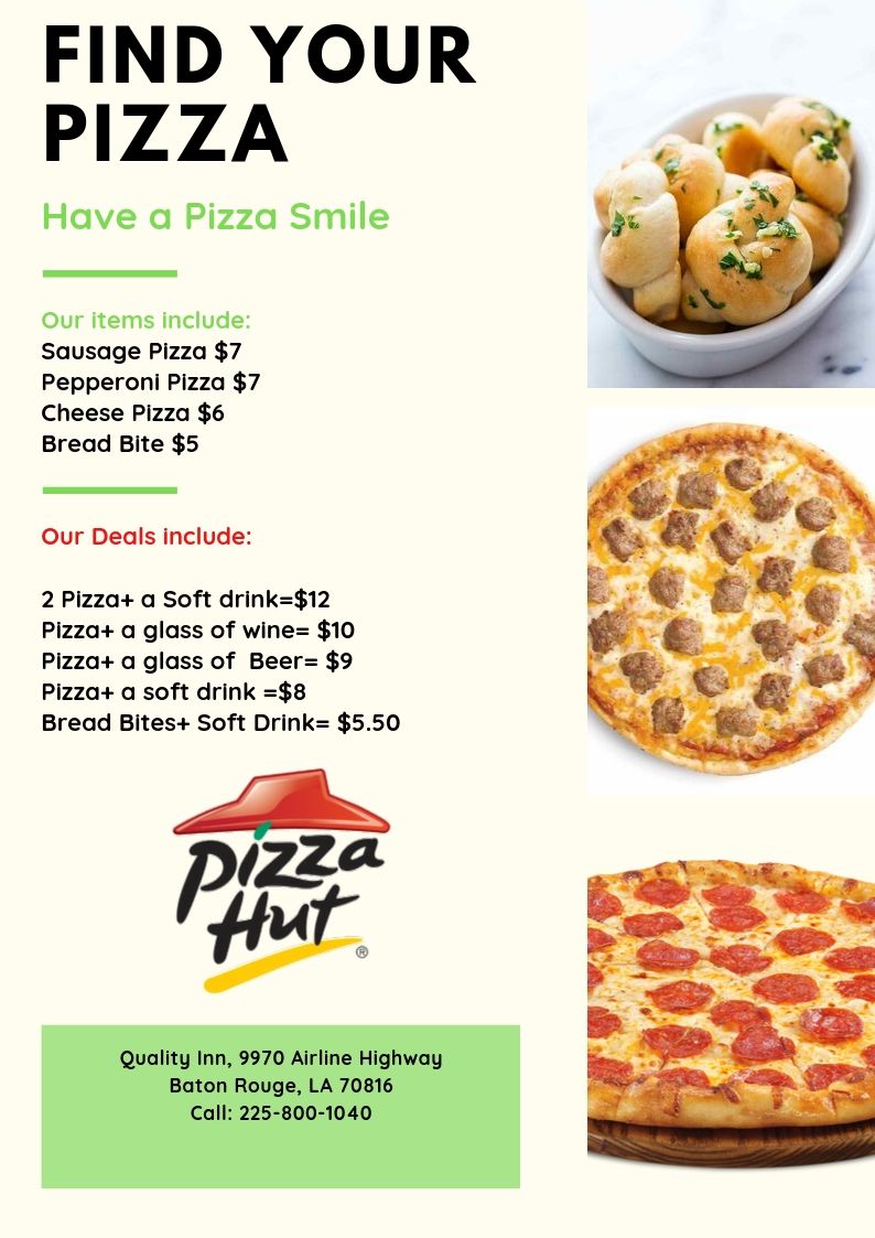 holidayinnbtr's tweet photo. Have a pizza smile :) enjoy your stay with us at hotel Baton Rouge. #HolidayInnBatonRouge
https://t.co/hHvULS3kAd https://t.co/iC7FFvzJv4