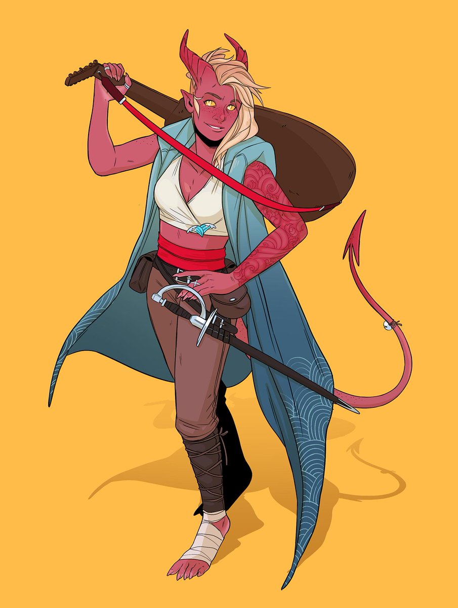 i cast bardic inspiration drew my bard, charly, for fun :) #dnd.