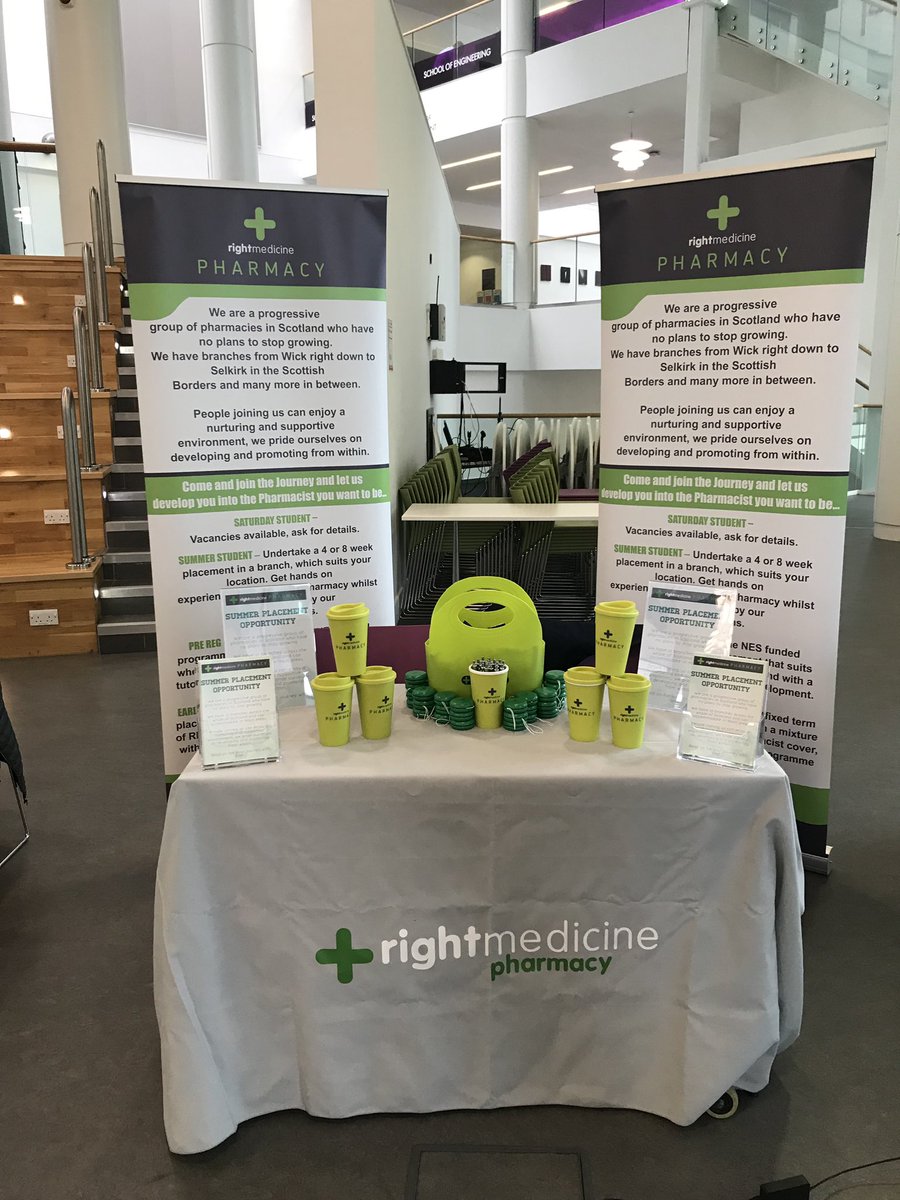 A really great day meeting the fab students at @RGUpharmacy for the Pharmacy Careers Event! Always a decent day with eager students. #pharmacy #prereg #summerplacement