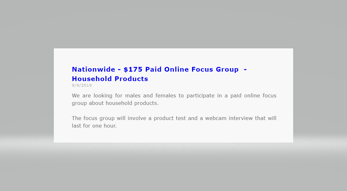 ResearchPaid's tweet photo. Nationwide $175 Paid Online Focus Group - Household Products 
https://t.co/XgxY9MKj0u https://t.co/cK75whhSB4