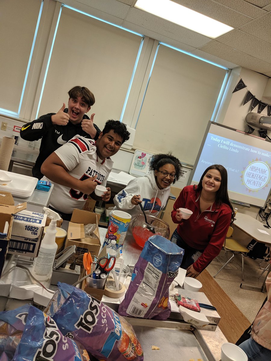BHS_FACS's tweet photo. Celebrating Hispanic Heritage month in culinary today!! #facsforlife @Kevin_Richman @brenda_lidestri @BinghamtonCSD https://t.co/5IKEhKpsQu
