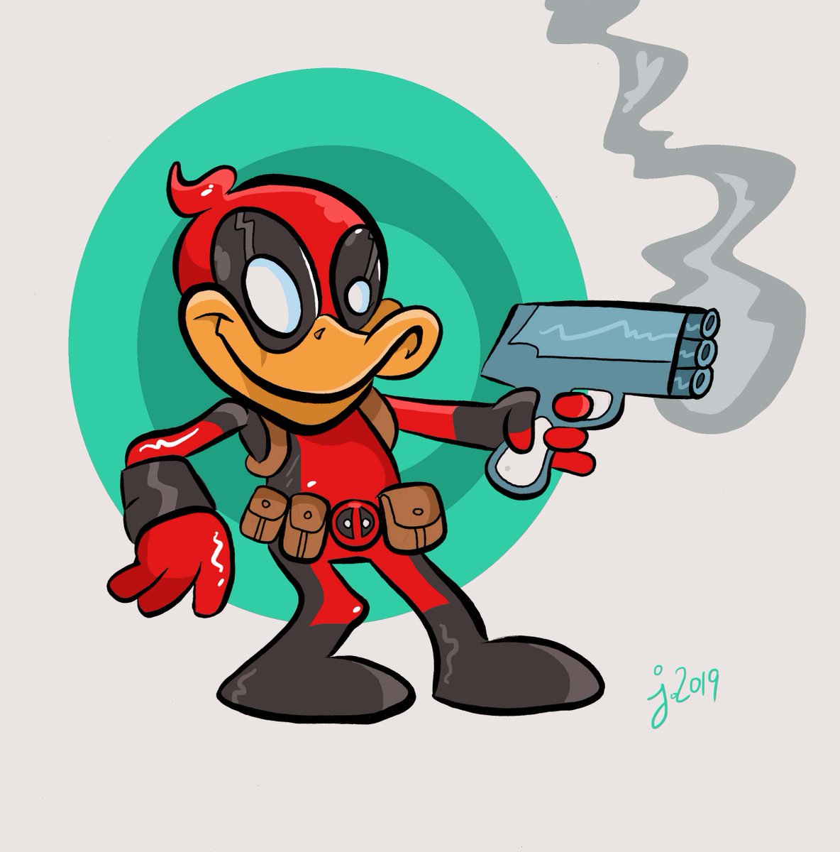 JamieCosley's tweet photo. @robertliefeld #deadpooltheduck #deadpool #marvelcomics #funnyanimals #cartoons #hireJamie #variantcovers https://t.co/3hRf5OwFjg