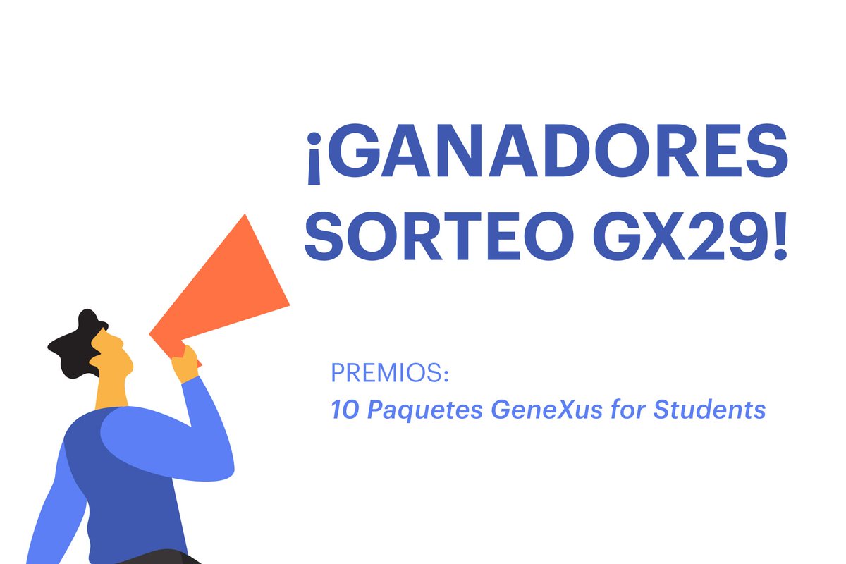 GeneXusStudents's tweet image. Para celebrar el #GX29 sorteamos 10 packs #GeneXusForStudents. Ellos son los ganadores:

✔️Carolina Guerrero
✔️Sebastián Lecina
✔️Agustín Rojas
✔️Cristal Herrera
✔️Gustavo Da Silva
✔️Rodrigo García
✔️Moisés Ledezma
✔️Claudia Da Luz
✔️Santiago Anrago
✔️Carlos Benítez

Felicidades!
