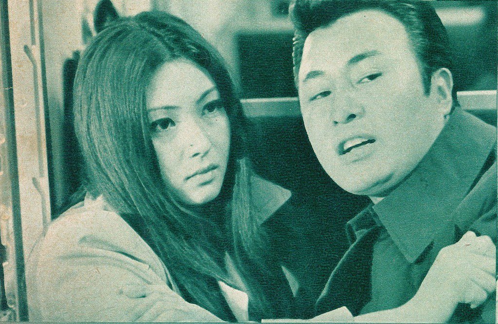 Fuck Yeah Meiko Kaji 梶芽衣子 Says Blm Meiko Kaji 梶芽衣子 And Tatsuo Umemiya 梅宮辰夫 On The Set Of Wandering Ginza Butterfly 銀蝶渡り鳥 1972 Directed By Kazuhiko Yamaguchi 山口和彦 Scanned From