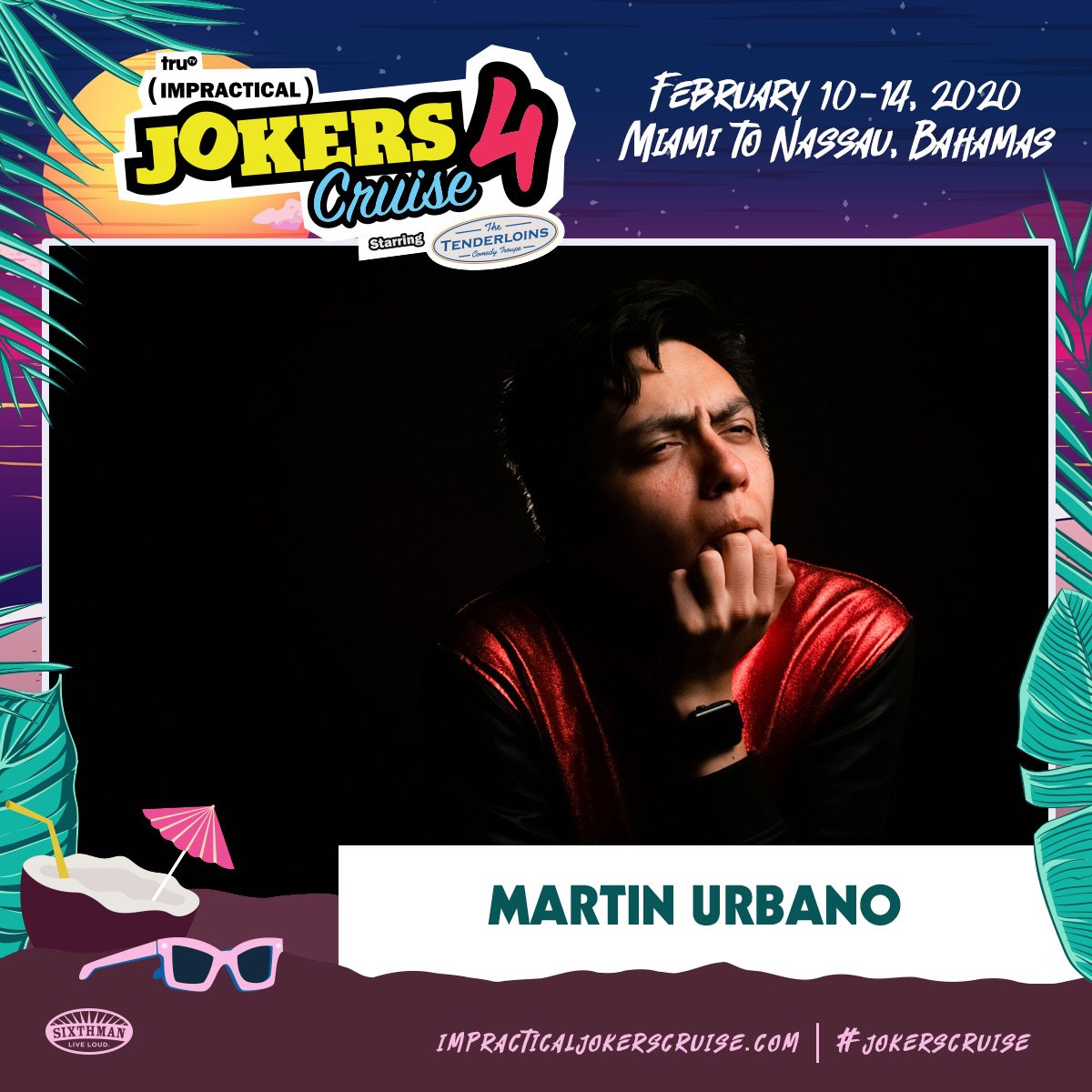 We're SO EXCITED to welcome @1keithrobinson @bonniemcfarlane @MartinUrbano @southernaccents
and @djGERACE to #JokersCruise 2020! impracticaljokerscruise.com