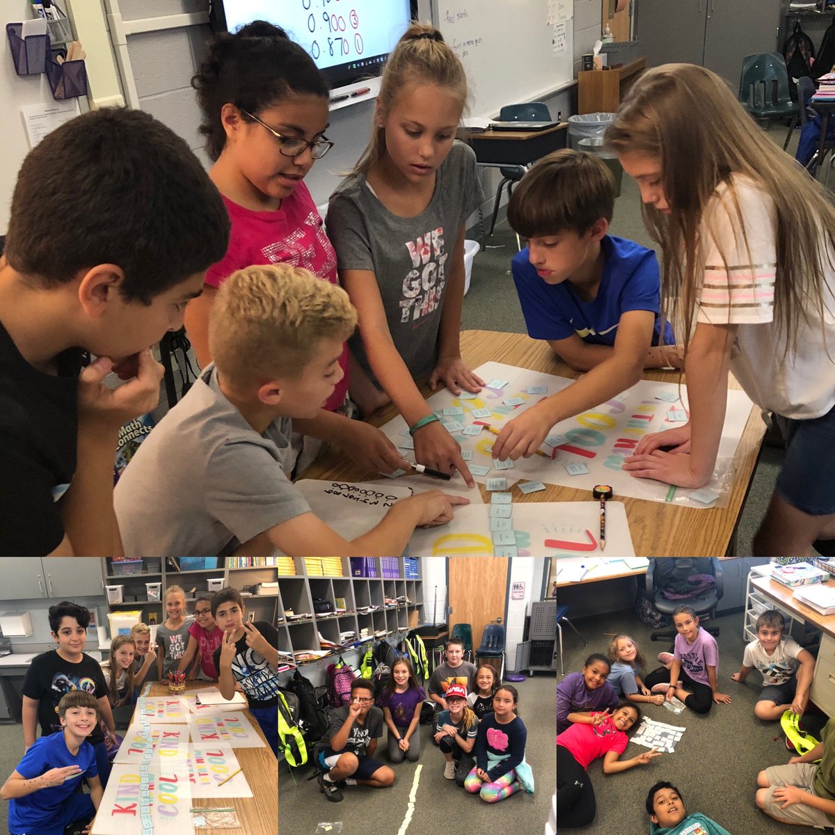 Coopers5thgrade's tweet photo. Ordering some decimals!  Great math conversation and teamwork! #TMESeagles https://t.co/A4eRkt03Wp