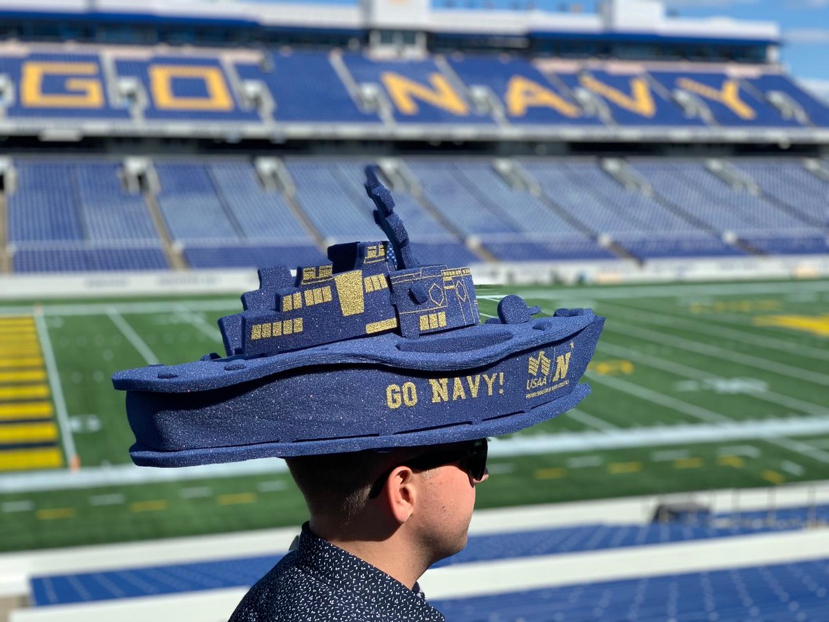 USAA's tweet photo. We’re 24 hours from kickoff of the #AFvsNAVY clash at Navy-Marine Corps Memorial Stadium. Who’ll get the jump on this year’s quest for the Commander in Chief Trophy? https://t.co/uQpBKY1HEn