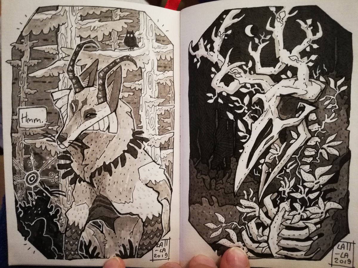 latt_la's tweet photo. I am not late at all
Inktober 2019
# 1: Ring # 2: Mindless
My lovely characters aka Marad the fox and Eop the raven monster.
#inktober2019 #inktober #ink #marker #markerart #traditional #sketchbook #ring #fox #magicfox #maradthefox #star #DTD #latt_la #latt #drahiny https://t.co/JPgKuwaDHR