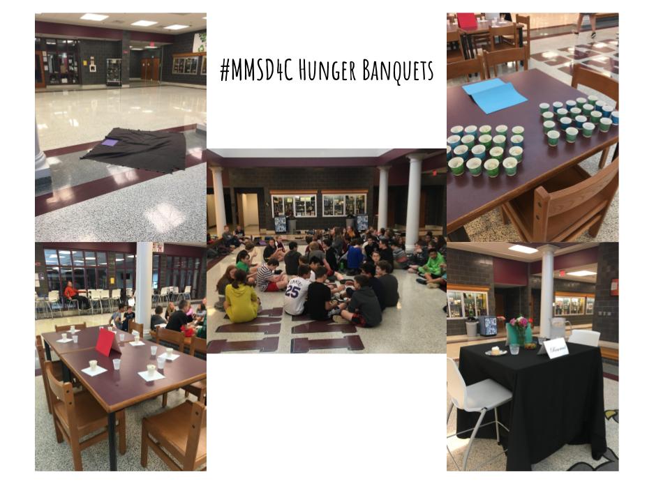 ChangeMms's tweet image. #MMSD4C Ss participated in Hunger Banquets this week to simulate the numbers of hungry people around the world. How much did you have to eat today? #TeachSDGs #MASDproud