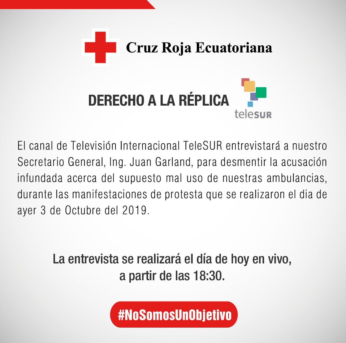 cruzrojaecuador's tweet photo. #DERECHO A LA RÉPLICA https://t.co/wCRUKbIyy7