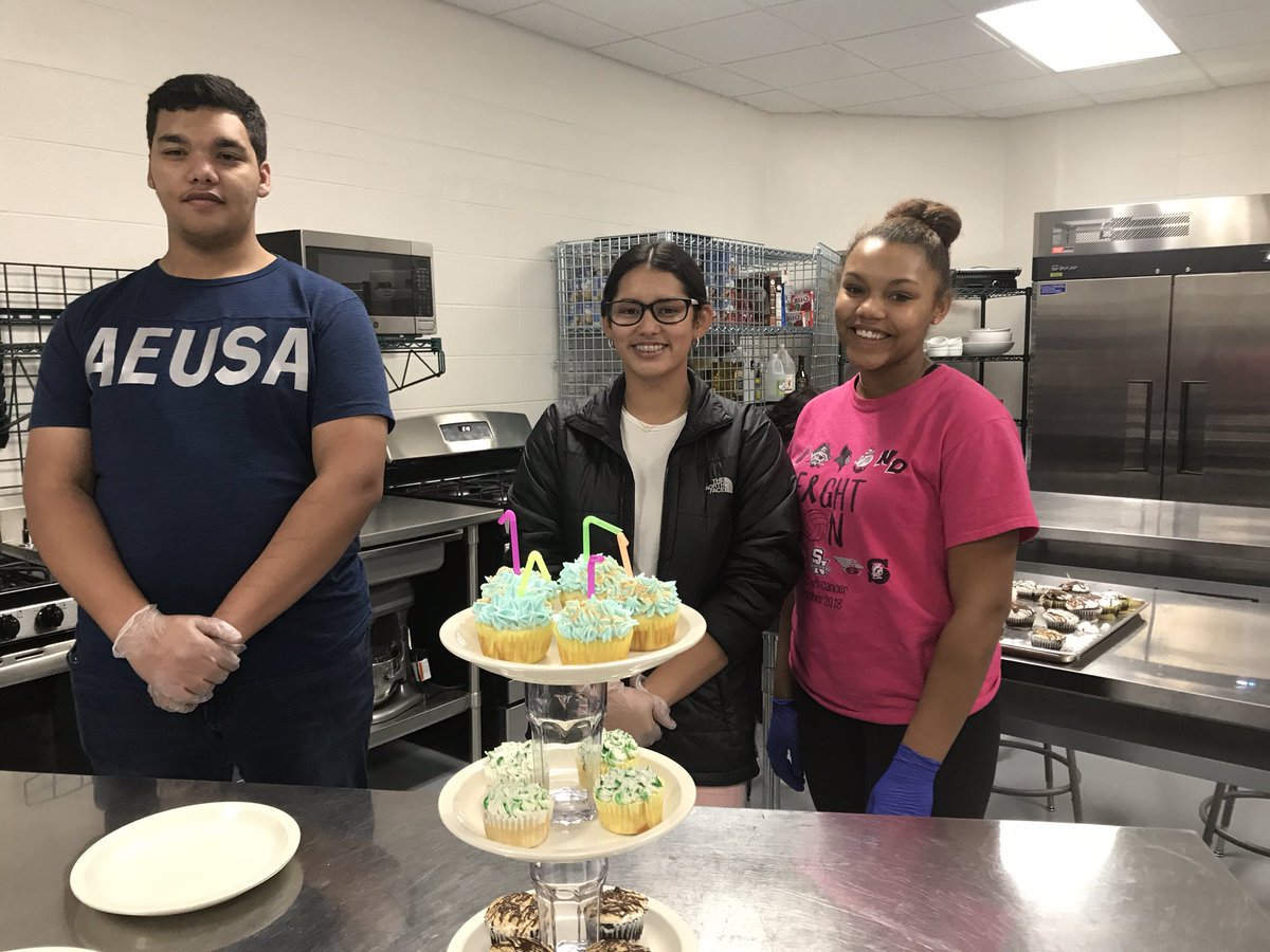 KurtWeyers's tweet photo. So excited to judge our @AshwaubenonHS culinary students cupcake contest. #cupcakewar #WeAreASD #StrongerTogether https://t.co/6hciivpaL4