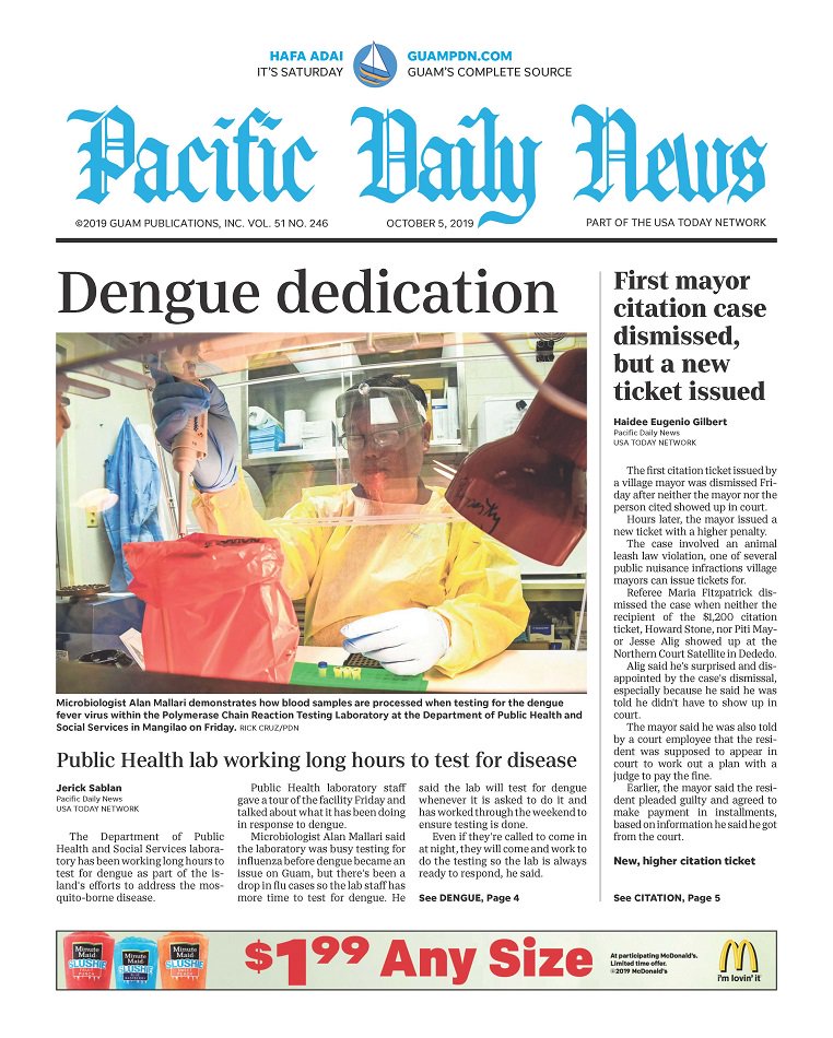 GuamPDN's tweet photo. Good morning. Here is today's #PDNfrontpage. Read these stories and more at https://t.co/BiwK4h0OPZ. https://t.co/7RX305oSBH