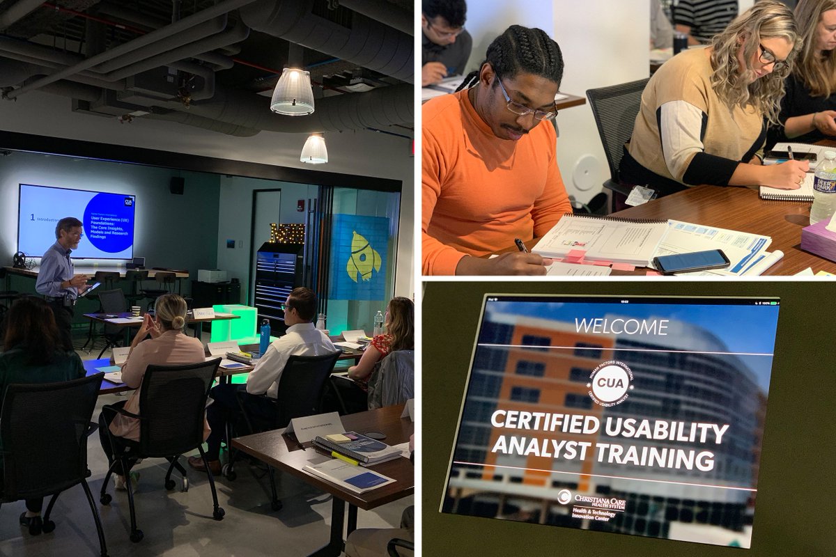What an exciting week delivering UX training at the Health &amp; Technology Innovation Center. Through human-centered design, <a href="/christianacare/">ChristianaCare</a> continues to innovate &amp; deliver exceptional health care experiences for our community. Thank you Drew Falk &amp; Abdul Suleiman from <a href="/humanfactor/">humanfactor</a>