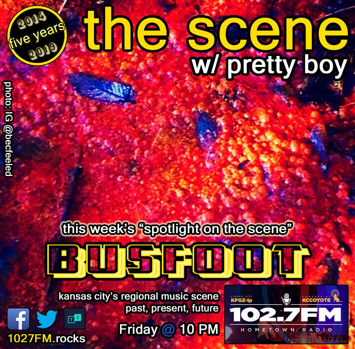 Tonight's "Spotlight on #TheScene": @busFootKCMO! 10pmC <a href="/1027FMRocks/">KPGZ 102.7FM</a> 1027FM.rocks &amp; <a href="/tunein/">TuneIn</a> (search "KPGZ") #supportlocalmusic