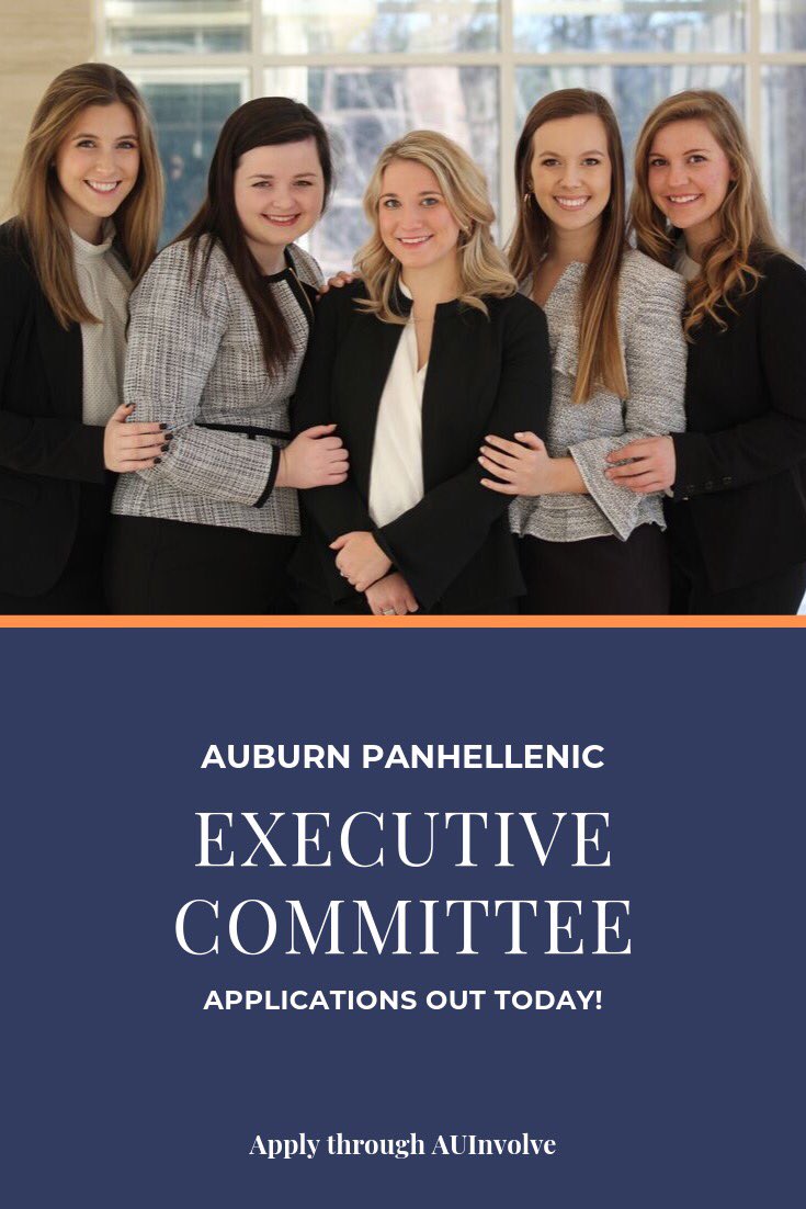Applications for the Auburn Panhellenic Executive Board are out! Apply through AUInvolve.