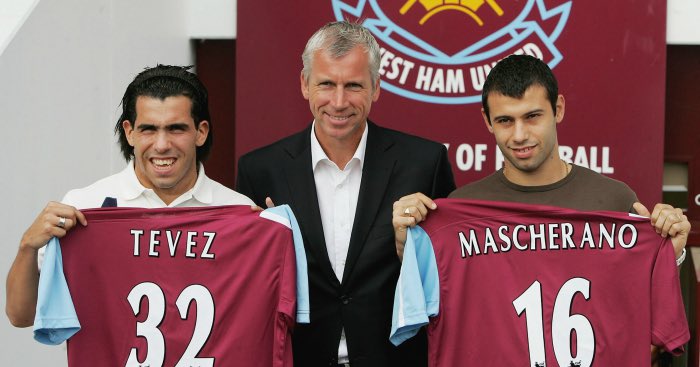 #9We illegally signed Carlos Tevez & Javier Mascherano in 2006.Mascherano wasn’t good enough to start ahead of Hayden Mullins, but Tevez scored the goal that kept us up and sent Sheffield United down.They sued us and won £20m in compensation. “Blame Tevez” was born.