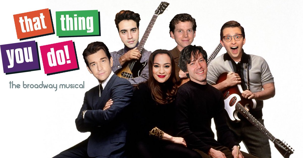theatermania's tweet photo. #DreamMusical: #ThatThingYouDo, a '60s jukebox musical of one-hit Oneders, starring @JohnGallagherJr, @starksands, @will_roland, @ryanmccartan, and more → https://t.co/KBJksmqNQY https://t.co/PzHhgIUPRh